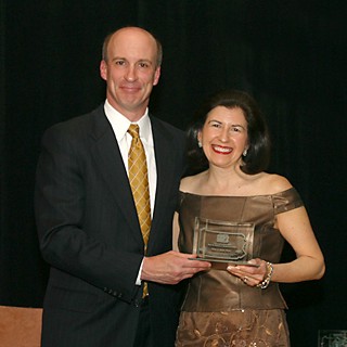 Ellen A. Roth, Ph.D. receives award from Dennis Yablonsky
