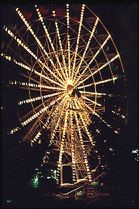 Kennywood Amusement Park at night